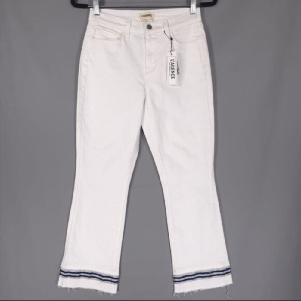 L'AGENCE Women‘s Jada Cropped White Jeans